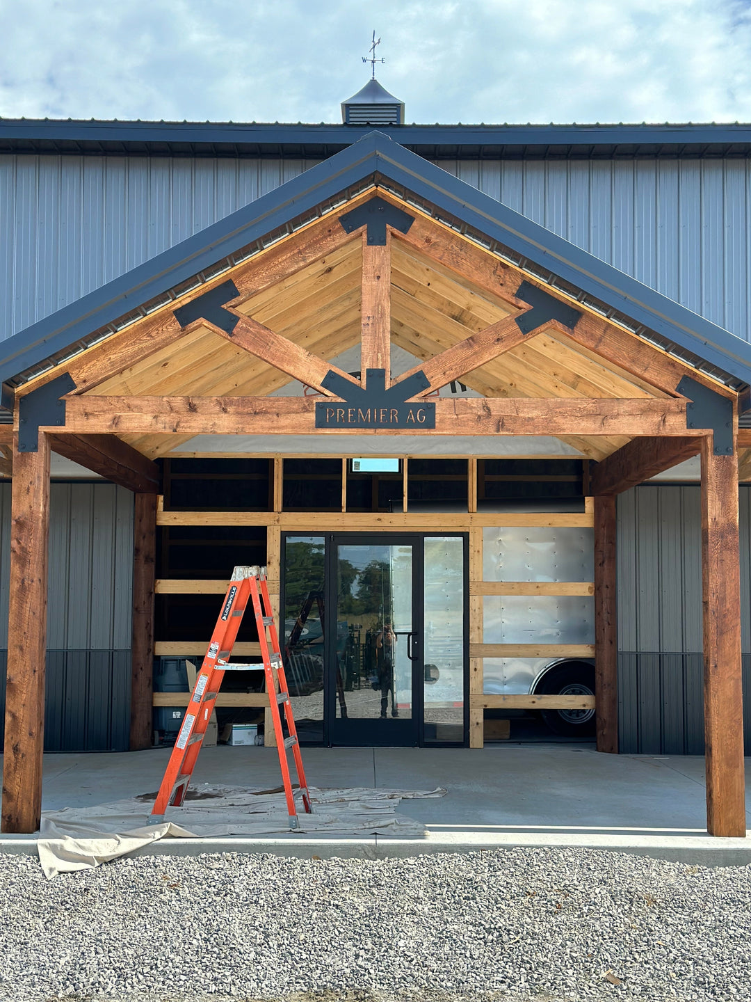 Exterior Timber Truss Wood Brackets Building A Simple Roof Over A Door