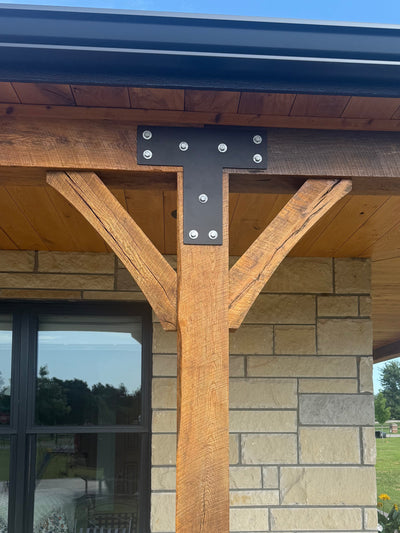 Heavy duty metal brackets for wood beams in Oklahoma