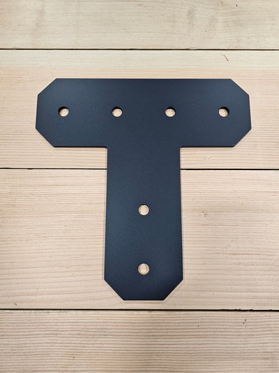 This Tee shaped bracket is powder coated and s a great example from our collection