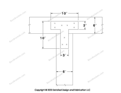 Tee Bracket Types Buy Post to Beam Tee Brackets - Post to Beam Brackets – Barn Brackets